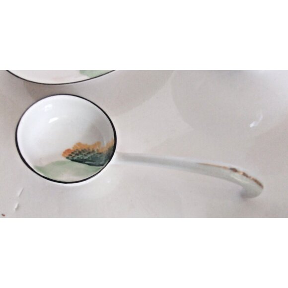 Meito China Japan Hand-Painted Sauce or Condiment Bowl set 1930's - Picture 6 of 12